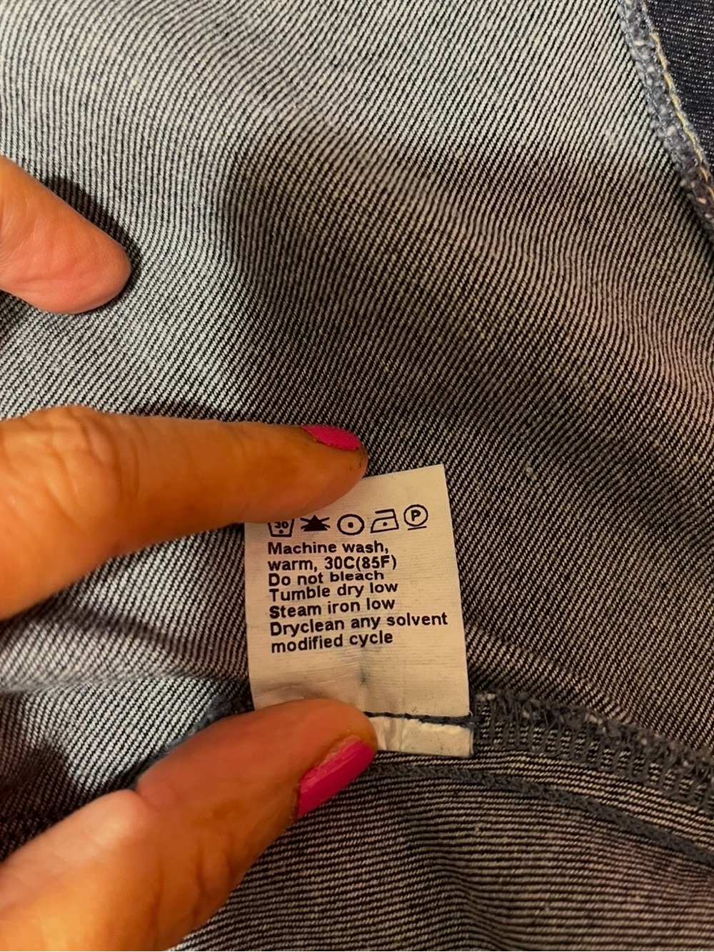 Dark Blur Denim Puff-Sleeve Mini Dress Size XL - Picture 6 of 6